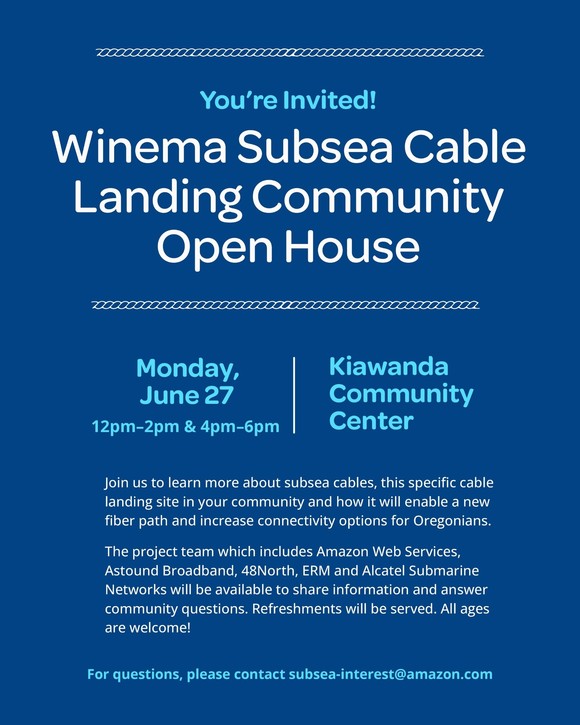 Winema Subsea Cable Open House