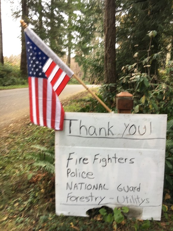 Thank you, first responders and utilities workers!