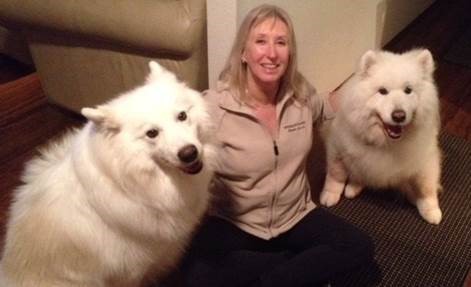 Susan with the Dogs