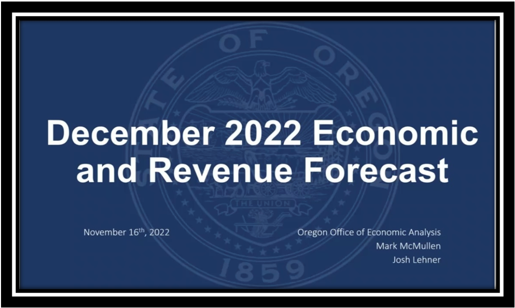 December 2022 Economic and Revenue Forecast Image