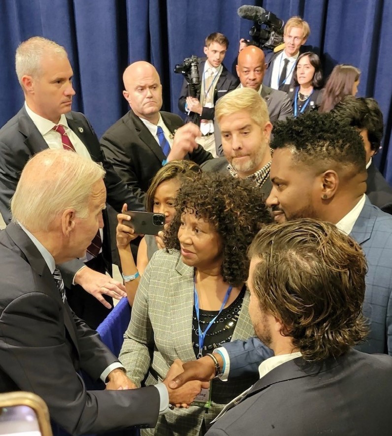 Rep Nelson and his Mother meeting with President Biden