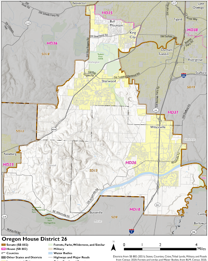 Map of House District 26 Boundaries