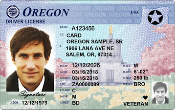 Sample of Oregon Real ID