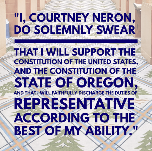 Rep Neron's oath of office