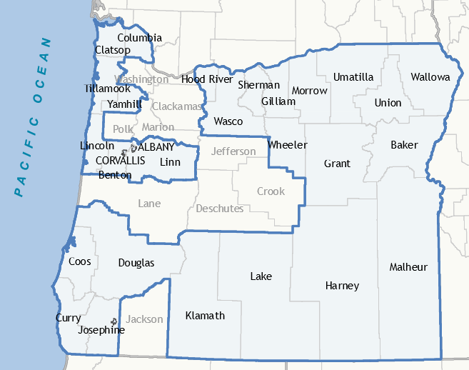 Rural Oregon Continuum Map