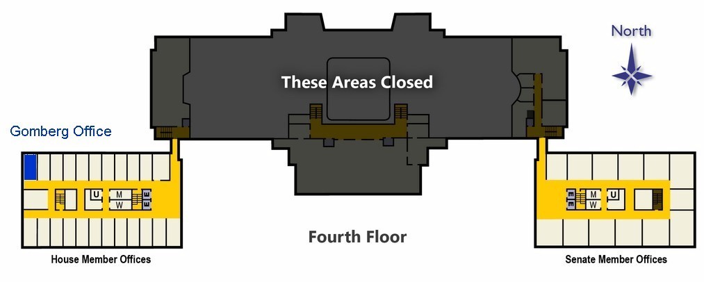 Fourth Floor Capitol Map