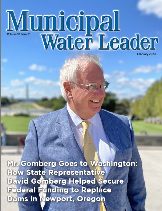 David on the cover of Municipal Water Leader Magazine