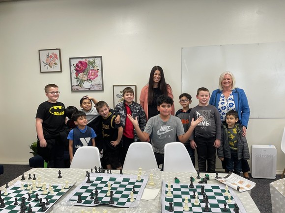 Rep. Cramer with Chess Club