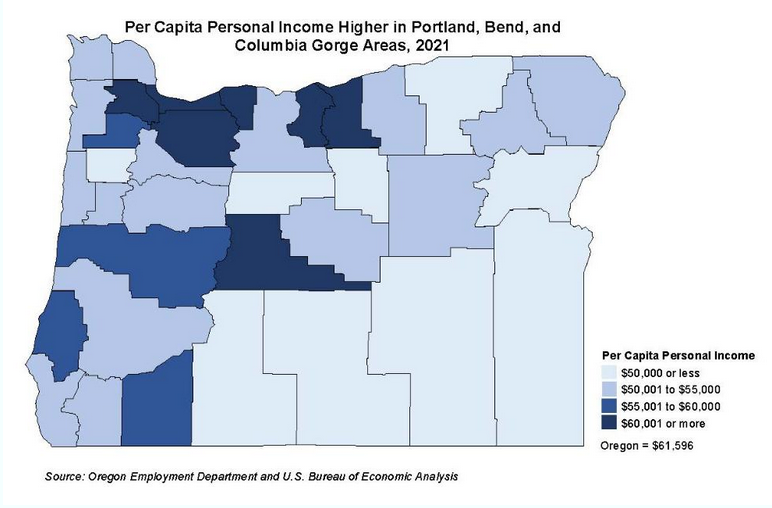 Oregon Per Capita Personal Income