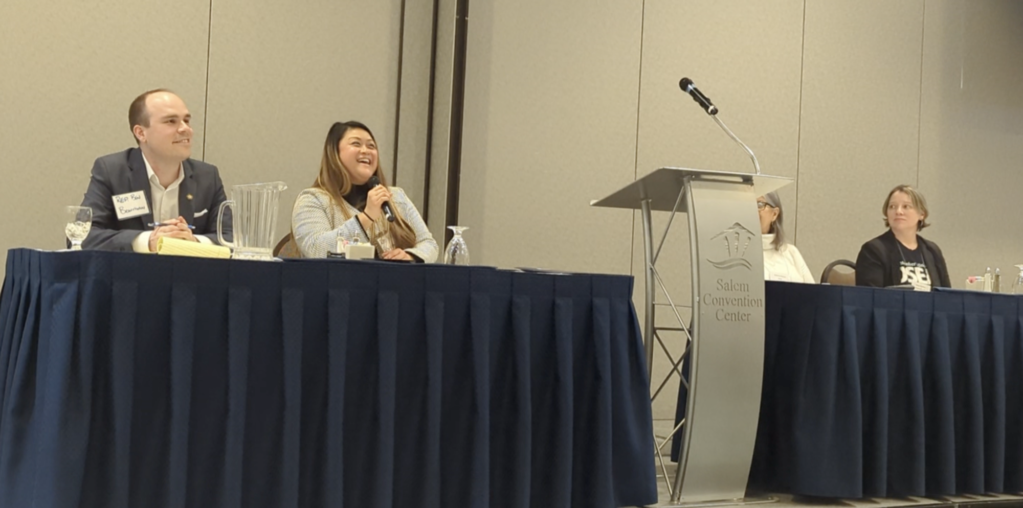 Rep. Bowman Speaking at an OSEA event