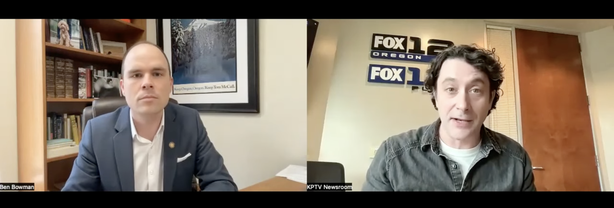 Rep. Bowman speaking with Fox 12 about data privacy