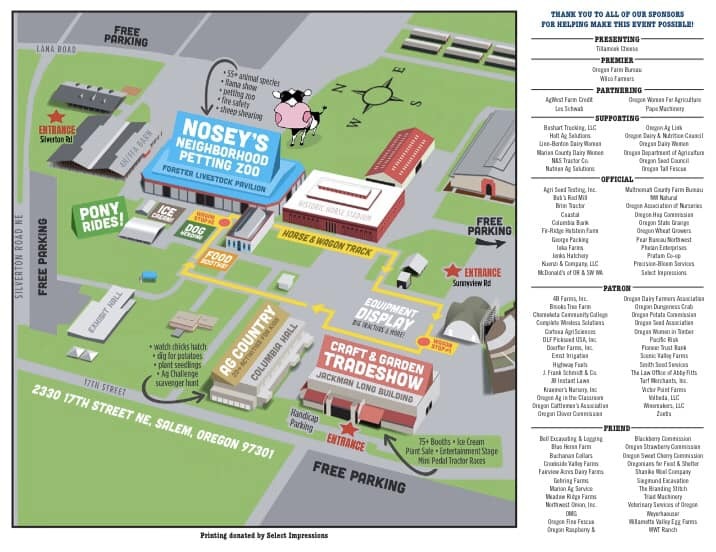 Oregon Ag Fest Map