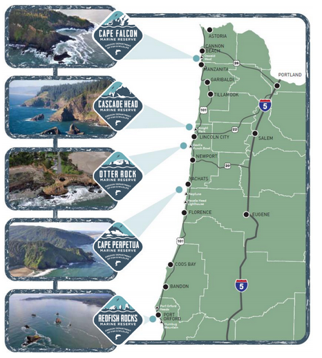 Oregon marine reserves map