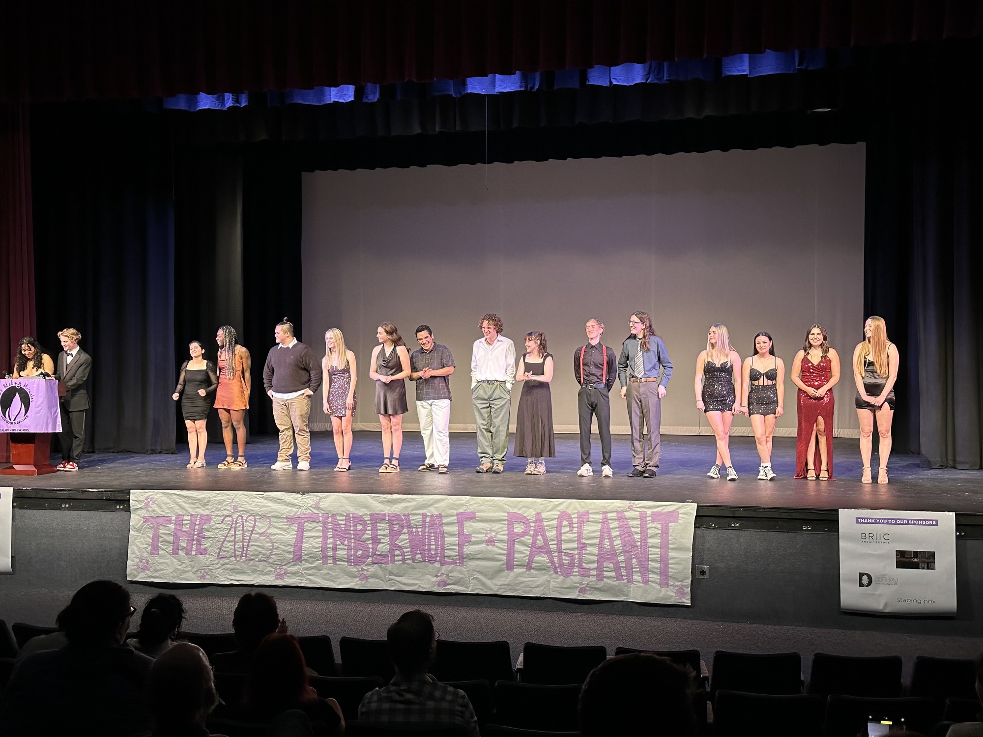 Students at the Timberwolf Pageant
