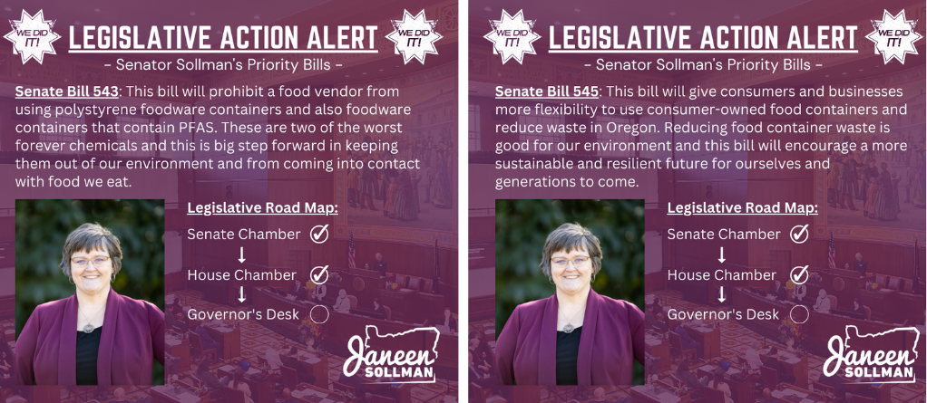 Oregon Senate passes bill to ban foam food containers