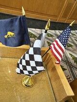 Flags on desk