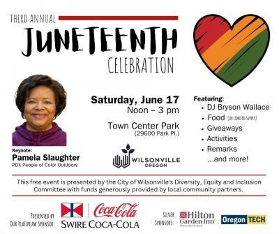 Wilsonville Juneteenth Celebration Event Banner