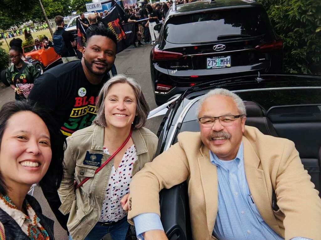 Rep Nelson, Sen frederisck, rep pham and rep reynolds at the juneteenth parade