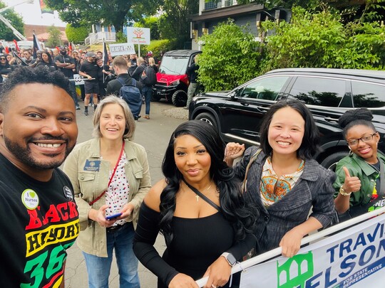 rep nelson with friends and family at the juneteenth parade