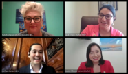 Screenshot from virtual townhall with Rep. Chaichi, Rep. H Pham and Sen. Campos