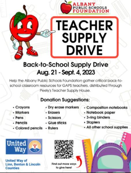 Teacher Supply Drive