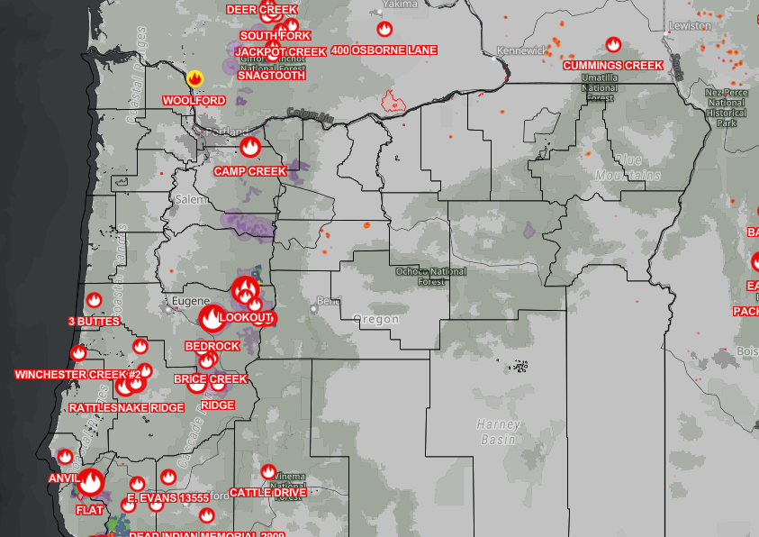 Active Fires in Oregon this Weekend