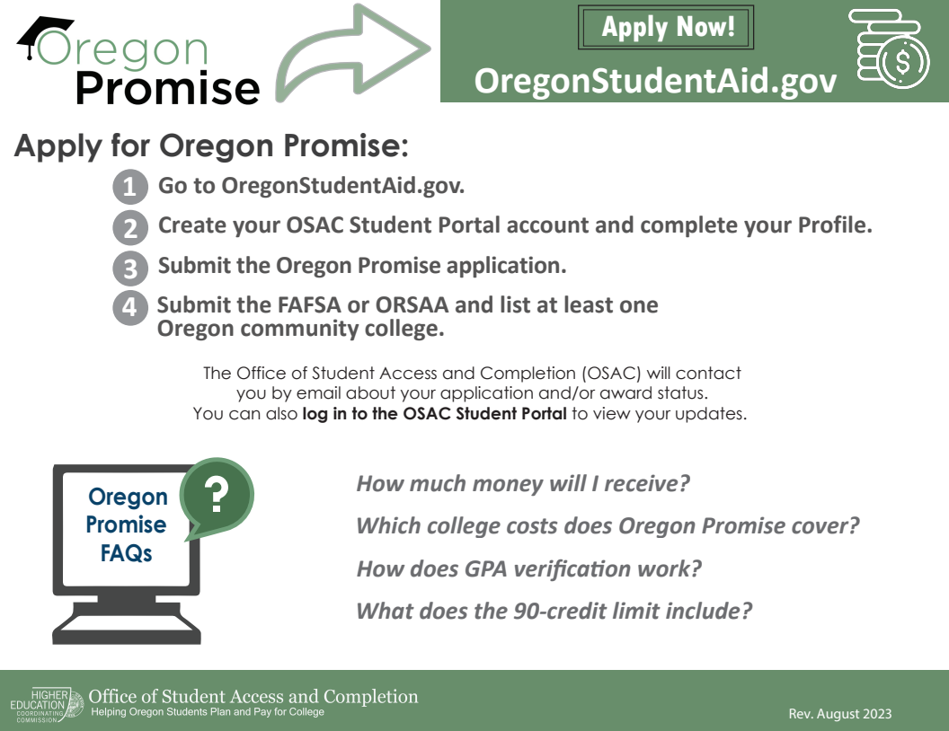 How to apply for the Oregon Promise Grant