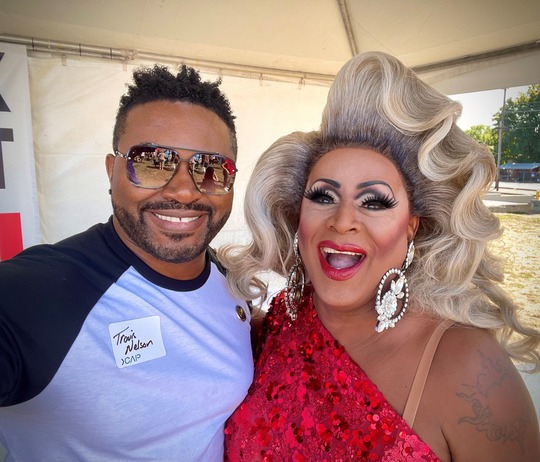 rep nelson with famous drag queen poison waters