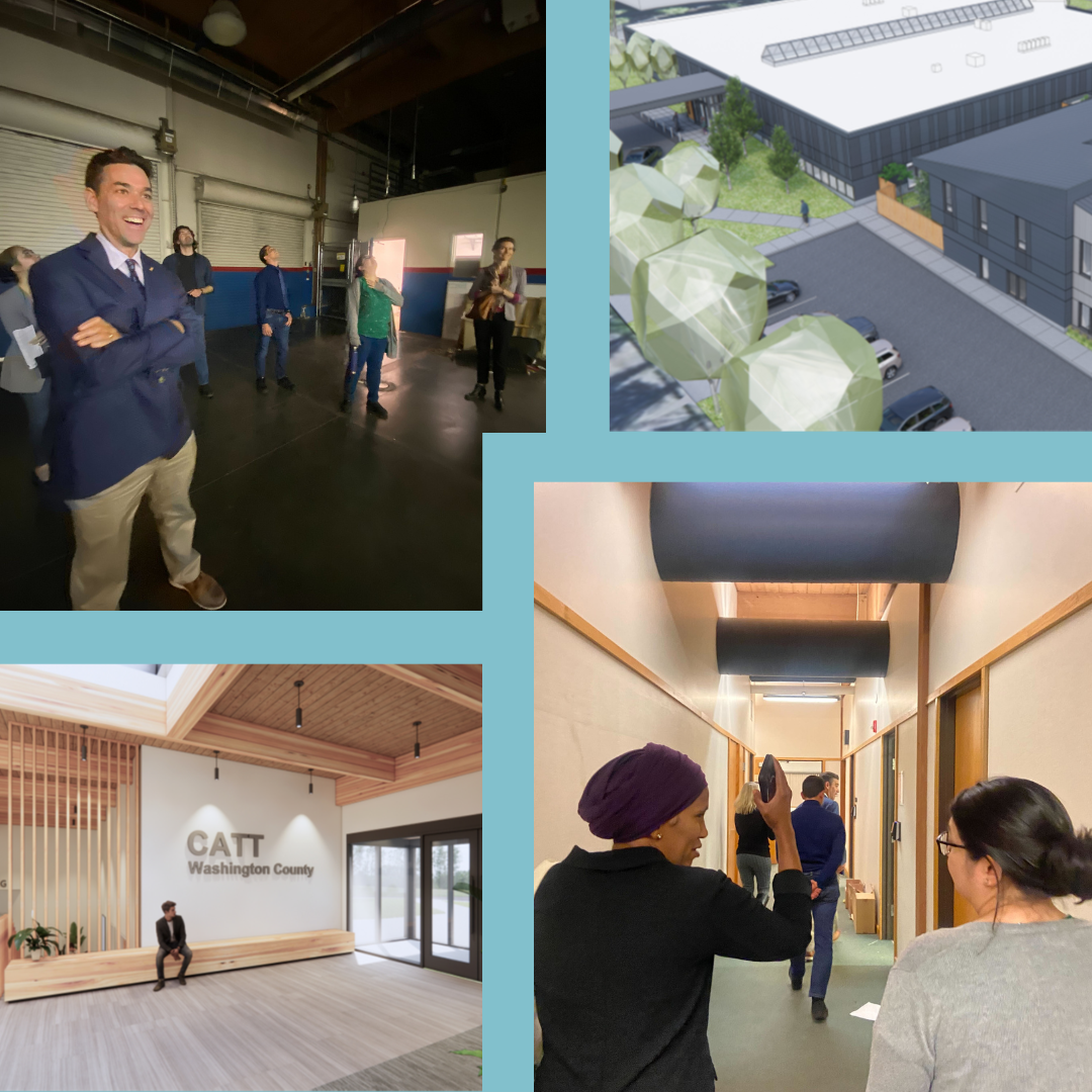 Elected officials tour the site of the new CATT property in Beaverton