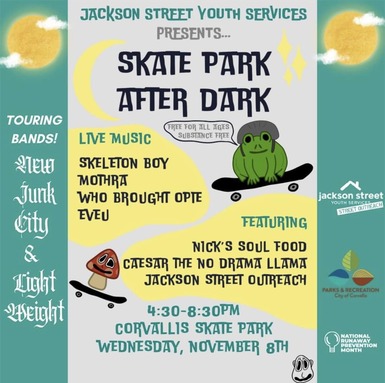 skate park after dark