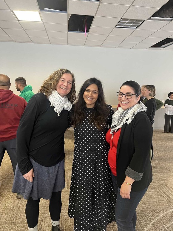 Representative Chaichi, Beaverton City Councilor Nadia Hassan, and Beaverton School District Director Tammy Carpenter