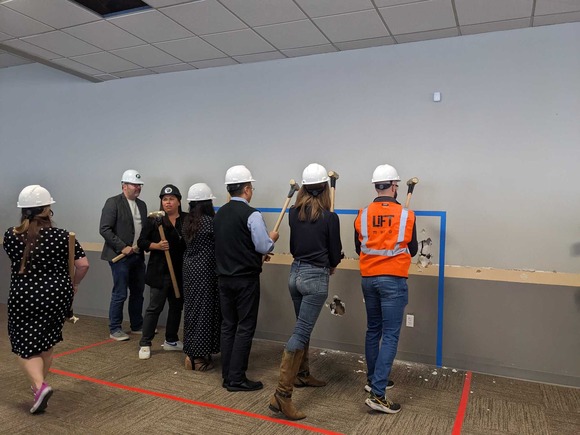 Elected officials at shelter ground breaking 