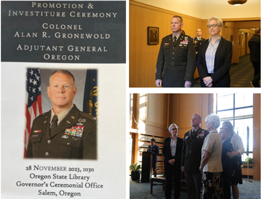 Adjutant General Gronwold Investiture Ceremony