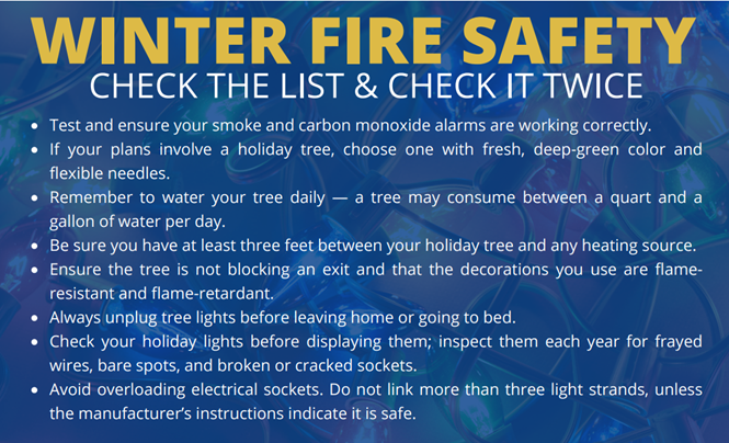 Winter Fire Safety Checklist