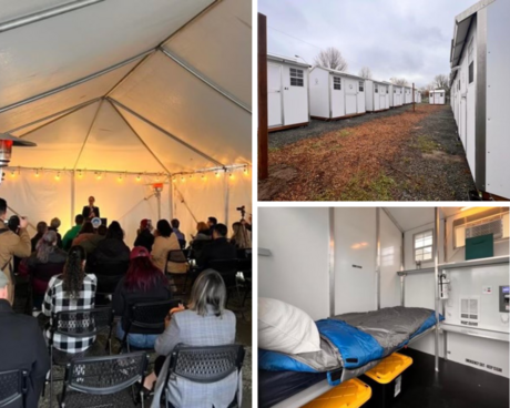 Photo Collage from Hillsboro Safe Rest Pods Event on December 8