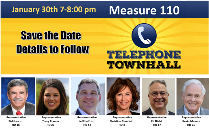 Save the Date, Tele-Town Hall, Jan 30, 2024