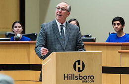 photo of Hillsboro Mayor Steve Callaway from 2020 Hillsboro State of the City