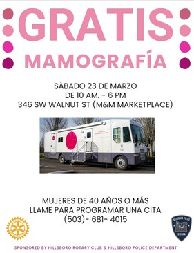 Mobile Mammography info Spanish