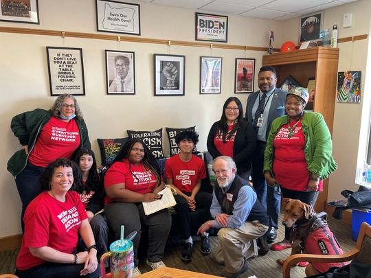 Meeting with constituents and student advocates for Moms Demand Action on gun violence.