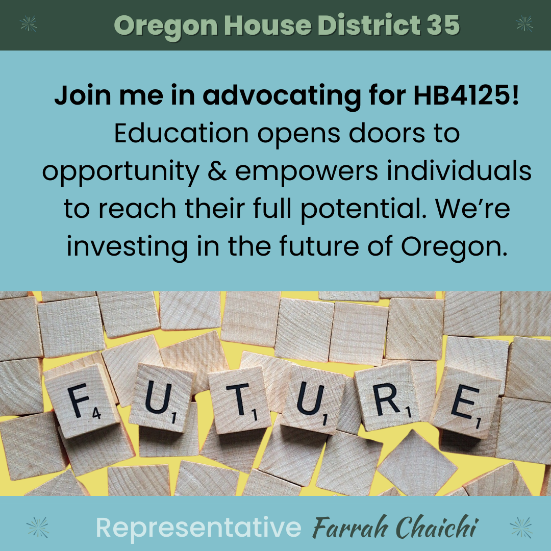 "Future" spelled out in scrabble tiles with quote about higher education