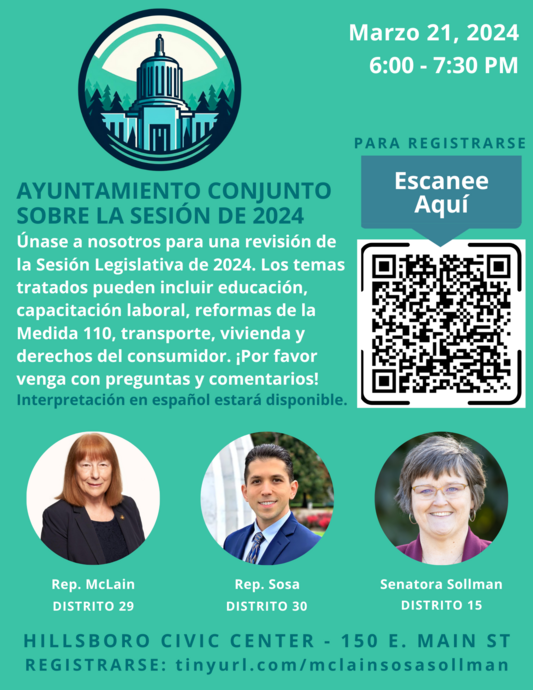 Spanish Version - Town Hall Flyer