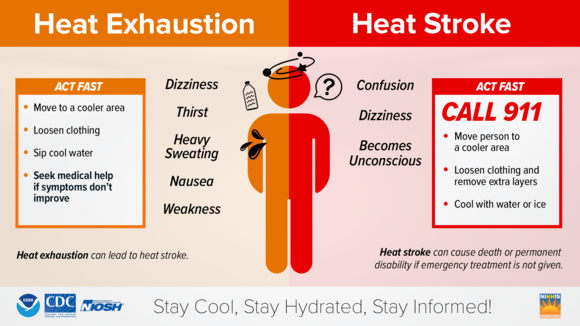 heat stroke signs graphic