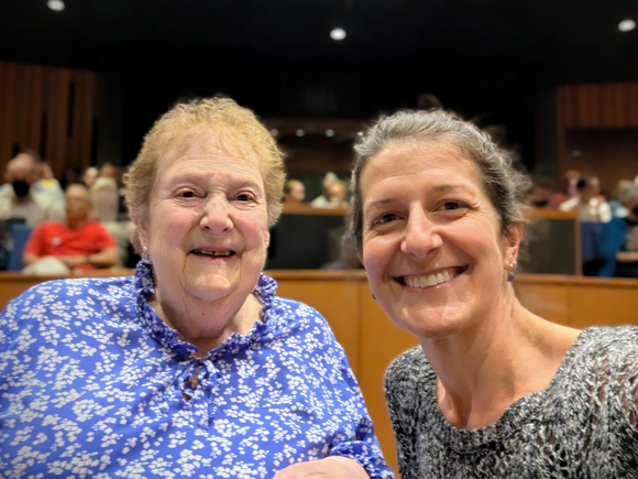 Rep Neron with her friend Linda Talluto at the Rose City Pride Bands and the Rose City Wind Symphony Presents GAY-LA