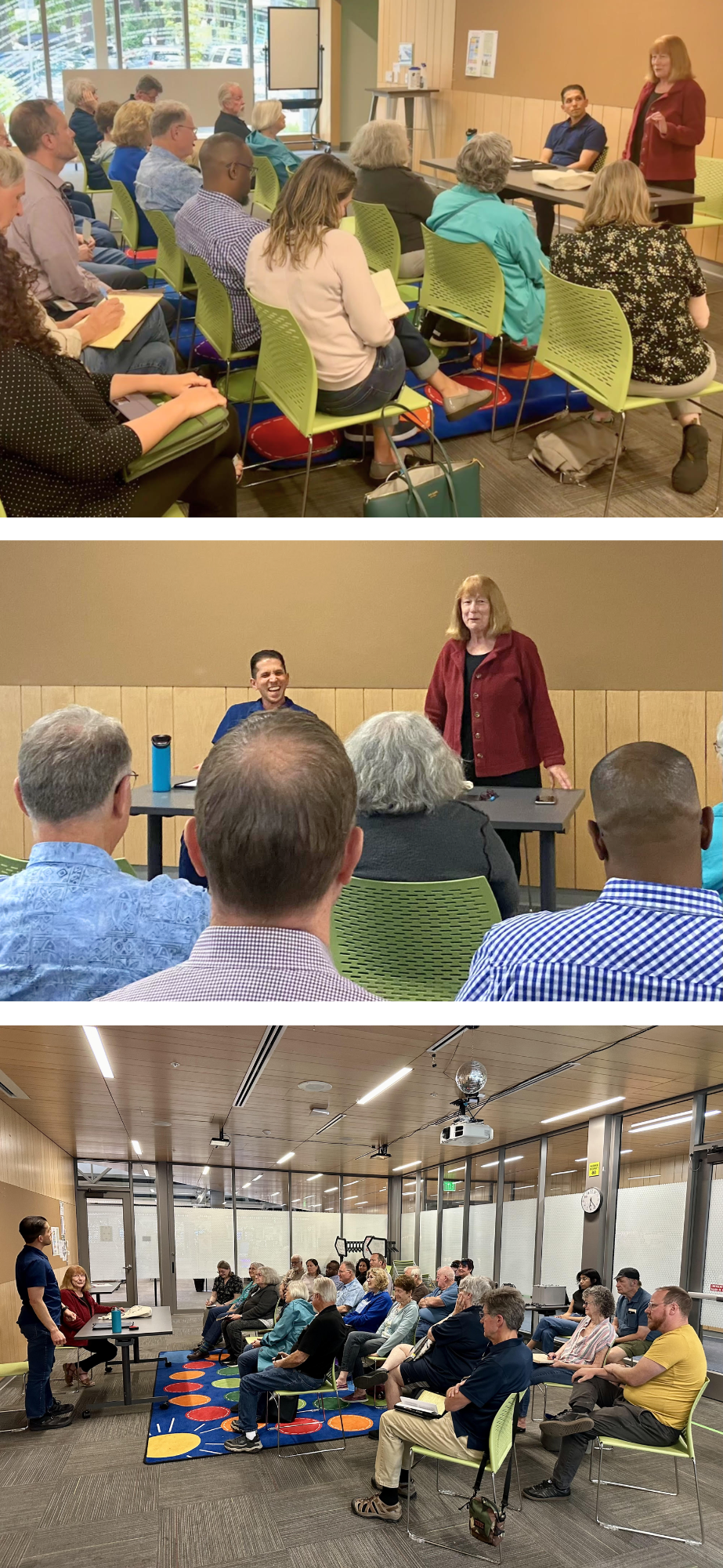 Shute Park Library town hall photos