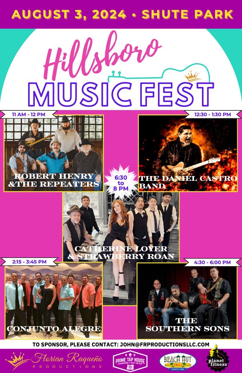 Shute Park Concert flyer