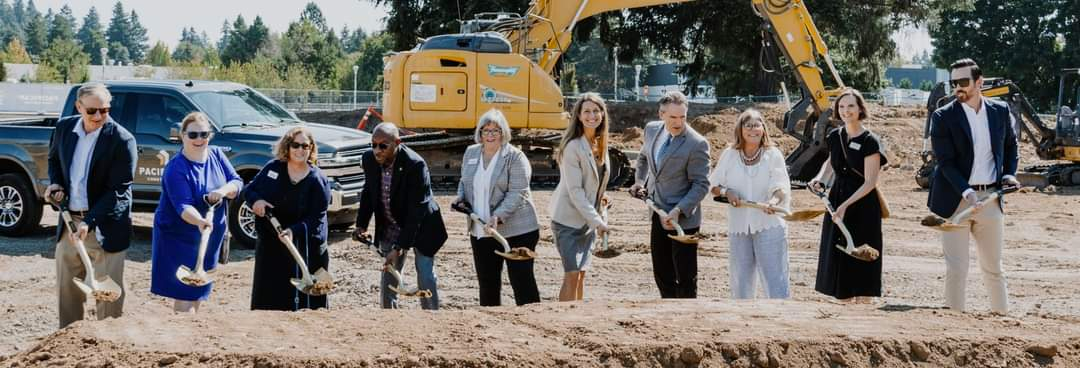 Legislators breaking ground on a new Transit Oriented Development in Wilsonville