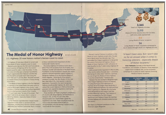 National Medal of Honor Highway Across America
