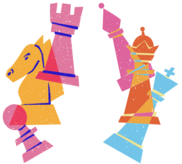 Chess at the library graphic