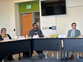 Rep. Nelson at PSU event speaking on bills