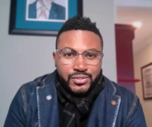 Rep. Nelson speaking on zoom at Oregon health Forum Legislative Preview